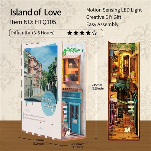 Book Nook - Island of Love - 3D Puslespil